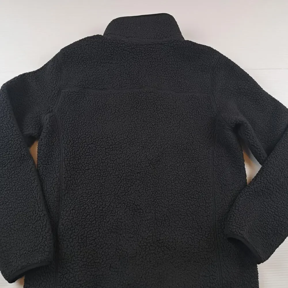 The North Face Jacket Mens Medium Black Sherpa Fleece Full Zip Outdoor Hiking